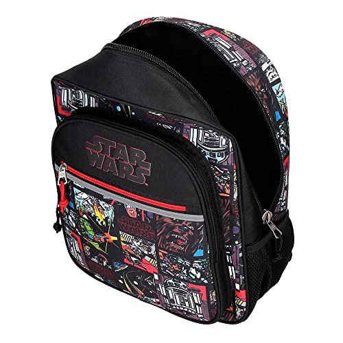 Star Wars Galactic Team Mochila Escolar con Carro Negro 30x38x12 cms Poliéster 13,68L