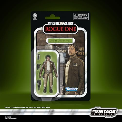 Star Wars La colección Vintage, Capitán Cassian Andor, Rogue One: Una Historia de Star Wars, Figura Coleccionable de 9,5 cm