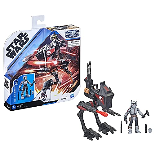 Star Wars Mission Fleet Expedition Class Tech (Bad Batch) at-RT Ambush 2.5-Inch-Scale Figure and Vehicle Set, Toys for Kids Ages 4 and Up