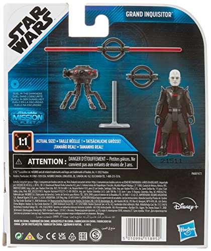 Star Wars Mission Fleet Gear Class Duel in The Darkness, 2.5-Inch-Scale Grand Inquisitor Action Figure, Toy for Kids Ages 4 and Up