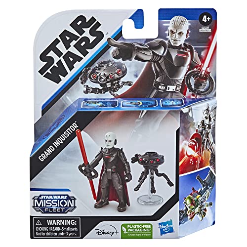 Star Wars Mission Fleet Gear Class Duel in The Darkness, 2.5-Inch-Scale Grand Inquisitor Action Figure, Toy for Kids Ages 4 and Up