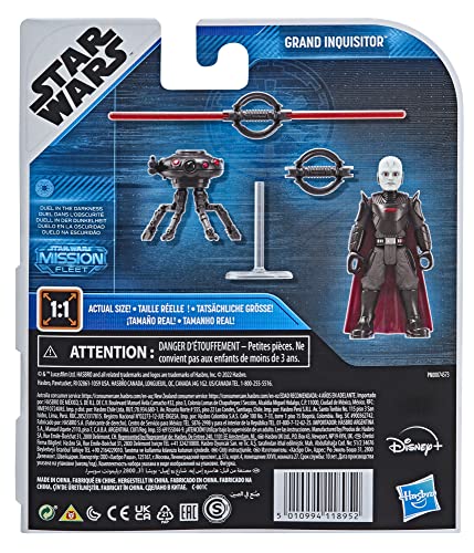 Star Wars Mission Fleet Gear Class Duel in The Darkness, 2.5-Inch-Scale Grand Inquisitor Action Figure, Toy for Kids Ages 4 and Up