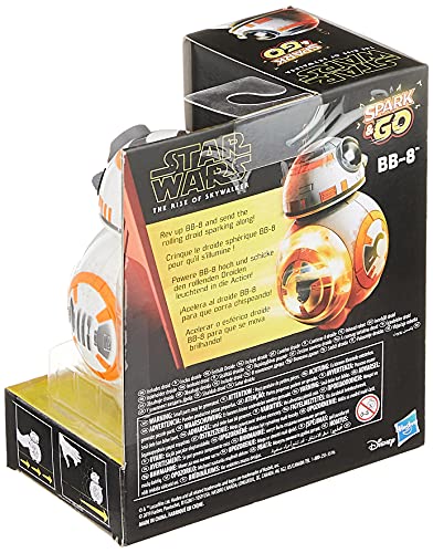 Star Wars Spark and Go BB-8 Rolling Astromech Droid The Rise of Skywalker Rev-and-Go Sparking Toy, Toys for Kids Ages 4 and Up