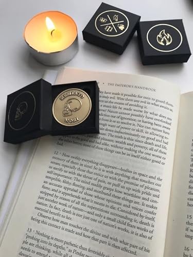 STOIC STORE UK Stoic Coin Collection - Complete Set of 6 Stoic Coins with Presentation Boxes - Memento Mori Coin, Amor Fati Coin, Cardinal Virtues and More