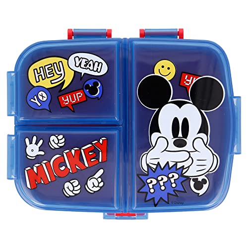 Stor Fiambrera infantil múltiple xl con 4 compartimentos de Mickey Mouse