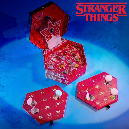 Stranger Things Calendario Adviento 2023 para Niñas - Joyería con Pulsera de Dijes - Regalos para Niñas, Navidad