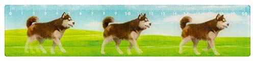 Stylex 48731 – Regla Flexible 3D – Dog Collection, Aprox. 20 cm, en 5 diseños Diferentes, de plástico, para Dibujar y medir líneas Rectas, escolarización