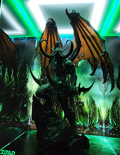 SUH Wow Legión Volver Illidan Carácter Estatua Visualización de Modelo Box diseño único LED Marco de la exhibición Hecha a Mano de PVC Figura Modelo GK Display Cubierta de la Caja de Polvo