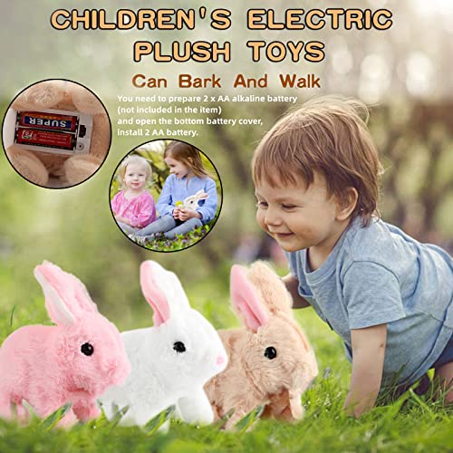 Super JAKES Juguetes de Conejito, Juguetes interactivos educativos Los conejitos Pueden Caminar y Hablar, Juguete Interactivo electrónico de Pascua de Conejo de Peluche