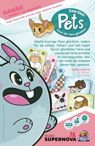 Super Kawaii Pets | HeidelBÄR Games | alemán | Juego de Cartas | para 1-4 Personas | a Partir de 8 años