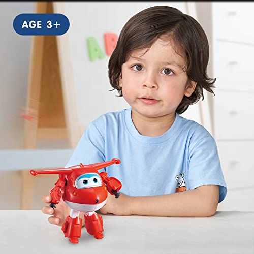 Super Wings Jett 5' Transforming Character Easy Transformation Character Preschool Kids Toys for 3+ Year Old Boys Girls