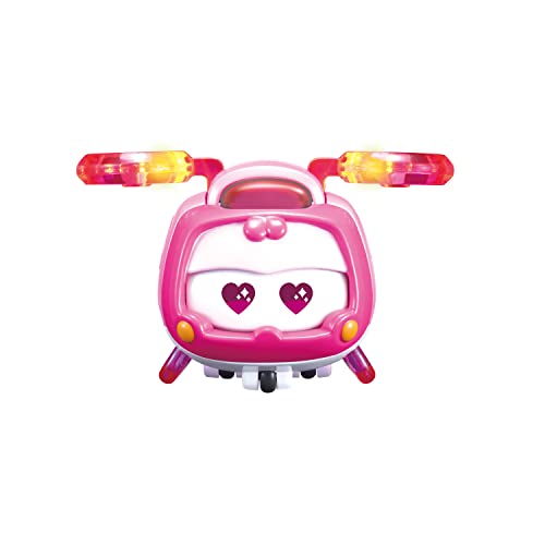 Super Wings Toys for 3 4 5 6 7 8 9 Year Old Boy Girl, Dizzy Super Pet w/Light Facial Expressions Interchanging Gift, Pink