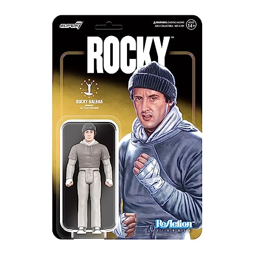 SUPER7 Rocky Reaction - Figura Decorativa de Rocky Balbloa Workout (10 cm)