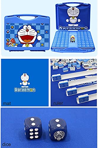 Suuim Mahjong Protable Mini Mahjong Travel Mah Jong Tile Games 144 Tiles Juegos de Mahjong Tradicionales Chinos con Caja Tamaño portátil y Peso Ligero