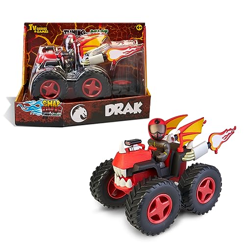 Swap Riders - Quad Drak, vehículo de Juguete con diseño de dragón, con 1 Figura de un Rider, más de 12 Piezas Intercambiables, para niños y niñas Desde 4 años, Famosa (WAP01100)