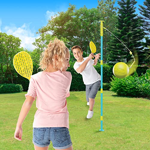 Swingball Fußball 2 en 1 Multiplay, Tenis, fútbol, para niños de 4 años Aire Libre, Juegos de jardín, Multicolor (Mookie 7290)