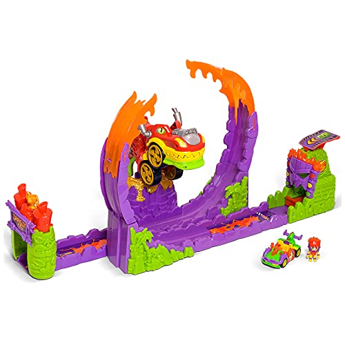 T-Racers Dragon Loop – Looping con dragón, 1 piloto y 1 Coche Exclusivo. Pista de Coches de Juguete + Serie 2 – Coche y piloto Sorpresa Coleccionable