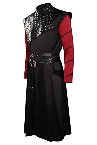 Taeyue Disfraz de cosplay para hombre adulto, traje de demonio Targaryen, gabardina de príncipe demonio, trajes de carnaval, chaqueta larga, M