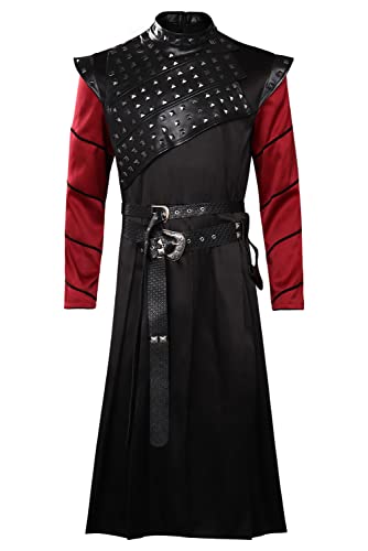 Taeyue Disfraz de cosplay para hombre adulto, traje de demonio Targaryen, gabardina de príncipe demonio, trajes de carnaval, chaqueta larga, M