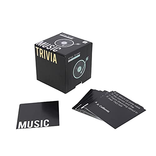 Talking Tables Music Trivia Quiz Game | Tarjetas de Preguntas para después de la Cena, Viajes, Regalos de cumpleaños o Navidad para él, Ella, Relleno de Calcetines