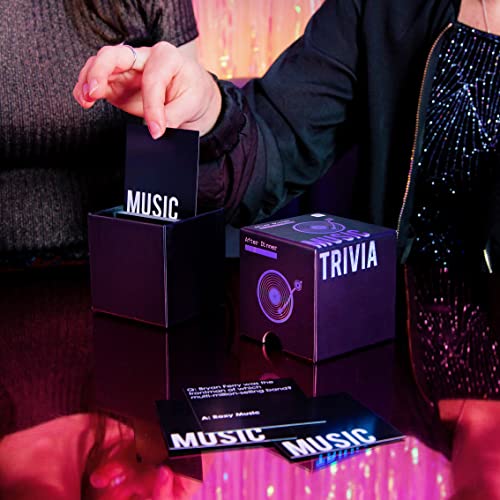 Talking Tables Music Trivia Quiz Game | Tarjetas de Preguntas para después de la Cena, Viajes, Regalos de cumpleaños o Navidad para él, Ella, Relleno de Calcetines