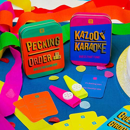 Talking Tables Navidad Kazoo Karaoke Party Game Music Trivia Tarjetas Familia Fun 2+ Jugadores