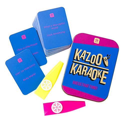 Talking Tables Navidad Kazoo Karaoke Party Game Music Trivia Tarjetas Familia Fun 2+ Jugadores