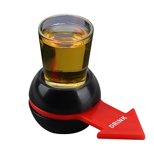 Taozoey Spin The Shot, Shot Spinner, Ruleta para Beber, Juego de Bebidas Divertido, Party Drinking Game para Despedida de Soltero, Fiesta de Cumpleaños, Reunión Familiar, Black, Red Arrow