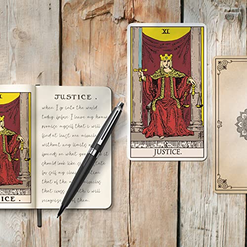 Tarjetas de tarot con libro guía y 7 piedras de chakra, cartas de tarot para lectores expertos principiantes, brujería, regalos espirituales para mujeres