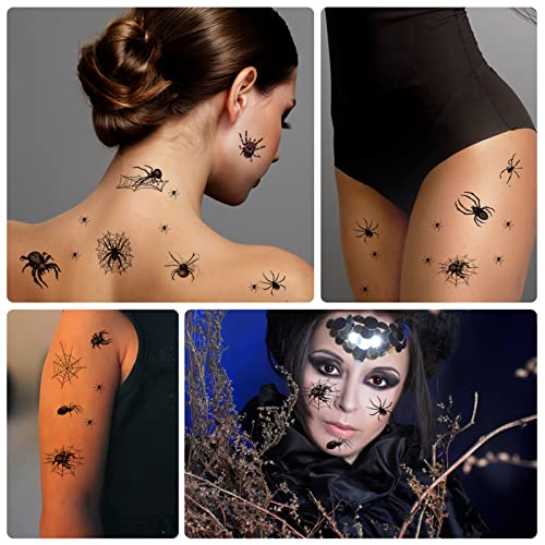 Tatuajes Temporales,moinkerin 20 Piezas Pegatina de Tatuaje Temporal Tatuajes Halloween para Fiestas de Halloween, Mascaradas, Juegos de Rol de Vampiros