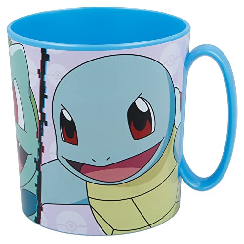 Taza infantil de plástico reutilizable para microondas de 350 ml de Pokemon