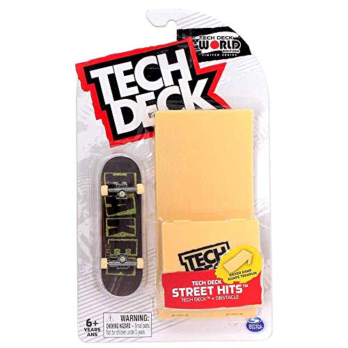 TECH DECK Street Hits World Edition Limited Series - Diapasón y monopatín, Rampa de pateo Baker