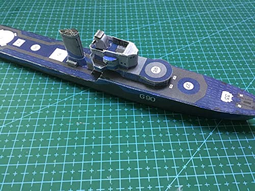 TECKEEN Modelo de barco de papel a escala 1/400 Fighter modelo militar de avión fundido a presión para barco destructor de rayos (kit sin ensamblar)