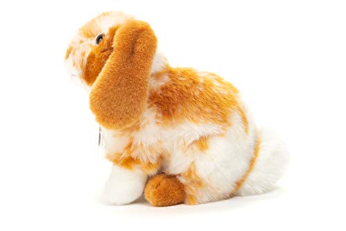 Teddy Hermann 93723 Liebre Conejo Aries Sentado marrón Claro/Blanco 20 cm, Peluche