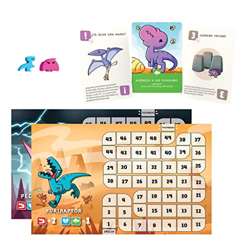 TeeTurtle TEEHLD02ES Happy Little Dinosaurs Juegos de Cartas, Expansión para 5-6 Dinosaurios, Expansión en Español