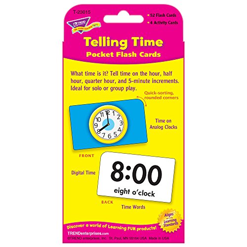 Telling Time Pocket Flash Cards by Trend Enterprises Inc