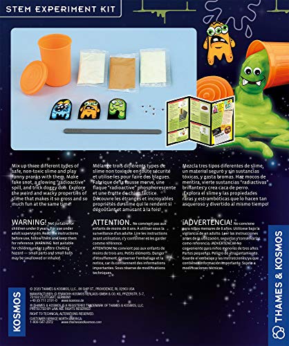 Thames & Kosmos Kit de experimentos STEM de Gross Science | Mezcla 3 tipos de slime, ideal para bromas | Explora las propiedades científicas del slime | Manual de instrucciones en 3 idiomas (inglés,