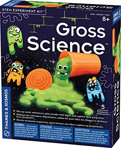 Thames & Kosmos Kit de experimentos STEM de Gross Science | Mezcla 3 tipos de slime, ideal para bromas | Explora las propiedades científicas del slime | Manual de instrucciones en 3 idiomas (inglés,