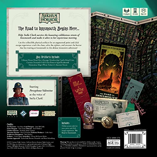 The Road to Innsmouth Deluxe Edition Juego de rompecabezas interactivo,Juego de estrategia,Tiempo de juego promedio de 90-120 minutos,Fabricado por Dara Studios