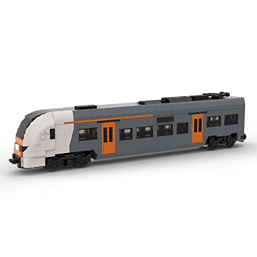 THEGO Juego de bloques de construcción de tren eléctrico RC, MOC 6 anchos dinámicos de alta velocidad Rhein-Ruhr Express Model Bricks Kit, 2917 piezas modernas locomotoras ferroviarias de metro para