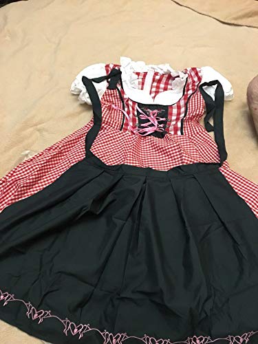 thematys Dirndl midi con delantal Señoras | Dirndl Blusa | Oktoberfest | Vestido de Traje Tradicional | Ropa de Traje Tradicional - Juego de Disfraces | Traje de Carnaval | Carnaval | corre pequeño