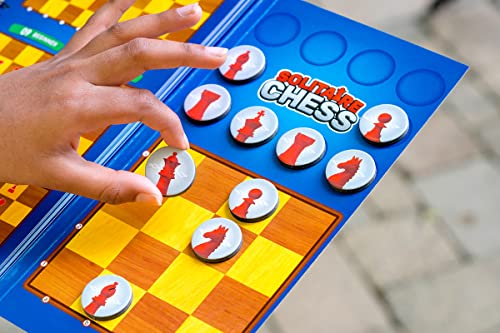 ThinkFun Solitaire - Rompecabezas magnético de viaje para ajedrez, juego de lógica y juguete STEM para niños y adultos a partir de 8 años