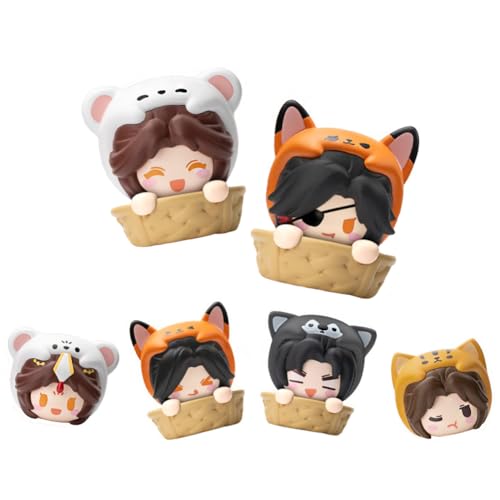 Tian Guan Ci Fu Figura Nan Feng Fu Yao Figura apilable Q Cute Pets Versión Anime Figura Coleccionable Set PVC Tian Guan Ci Fu Merch Modelo Estatua Artesanía Adorno Regalo para Fans