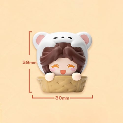 Tian Guan Ci Fu Figura Nan Feng Fu Yao Figura apilable Q Cute Pets Versión Anime Figura Coleccionable Set PVC Tian Guan Ci Fu Merch Modelo Estatua Artesanía Adorno Regalo para Fans