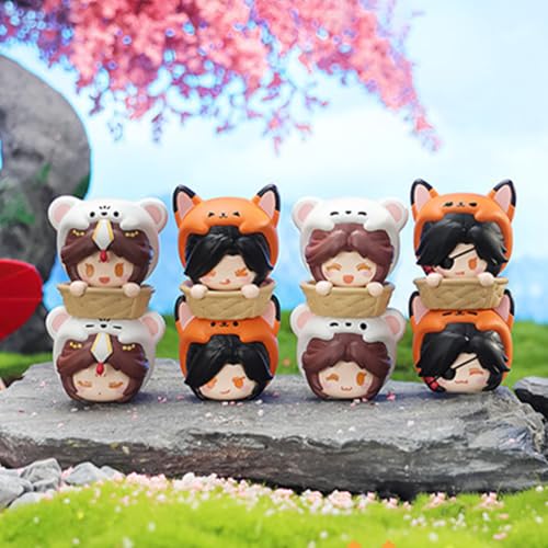 Tian Guan Ci Fu Figura Nan Feng Fu Yao Figura apilable Q Cute Pets Versión Anime Figura Coleccionable Set PVC Tian Guan Ci Fu Merch Modelo Estatua Artesanía Adorno Regalo para Fans