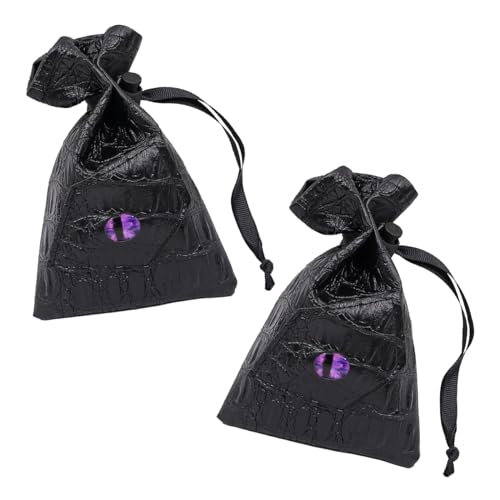 Tiardey Bolsa de dados de ojo de dragón con cierre de cordón, bolsa de dados de cuero DND para regalos de mazmorras y dragones, bolsa de almacenamiento ideal para juegos de rol de mesa, Black, moderno