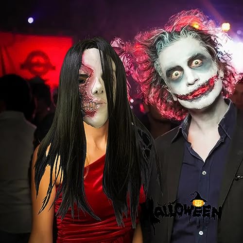 Tiuxiu Máscaras de Halloween,Caretas Halloween Miedo Látex para Fiesta Juego de Rol Representación Escénica