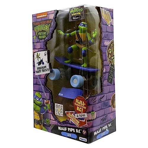 TMNT Tortugas Ninja – Leonardo - Figura de Acción en el Skate teledirigido de la Película Caos Mutante – Funrise (71034)