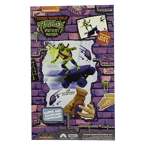 TMNT Tortugas Ninja – Leonardo - Figura de Acción en el Skate teledirigido de la Película Caos Mutante – Funrise (71034)