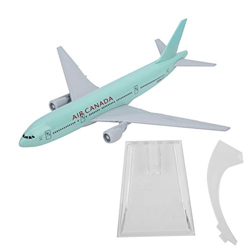 Tnfeeon Modelo de avión, Modelos de avión de aleación de 16 cm + Base + Soporte Plano Fundido a presión para decoración de Oficina en casa(Canadá777)